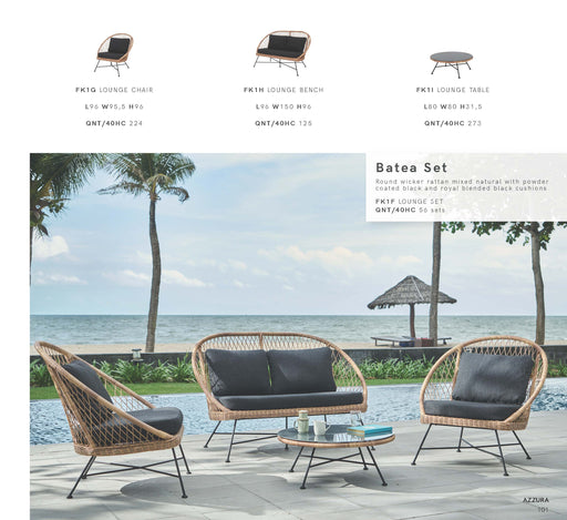 BATEA | SET SOFA 4 PCS STEEL/RESIN