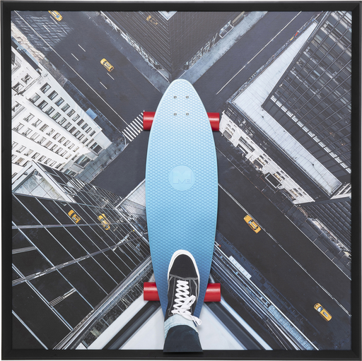 FRAMED PICTURE SKYLINE SKATER 149*149CM