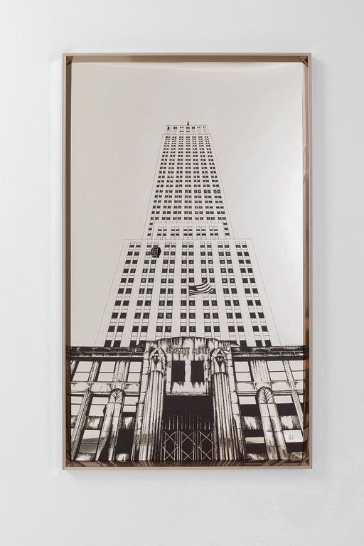 FRAMED PICTURE EMPIRE STATE MIRROR