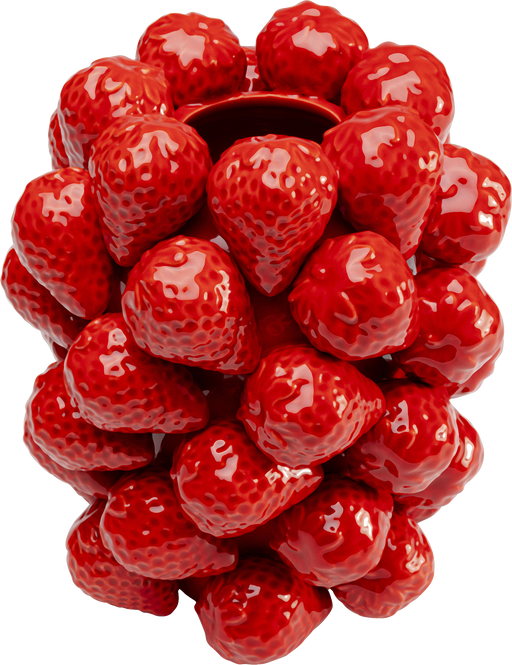 Vase Strawberries Red 24cm