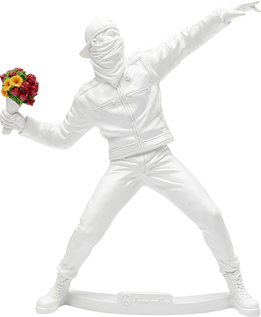 Deco Figurine Street Art Bouquet White 27cm