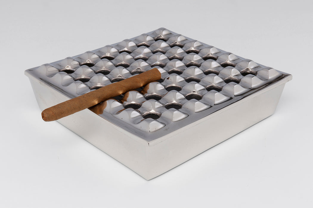 Ashtray Soho Square Silver 25x25cm