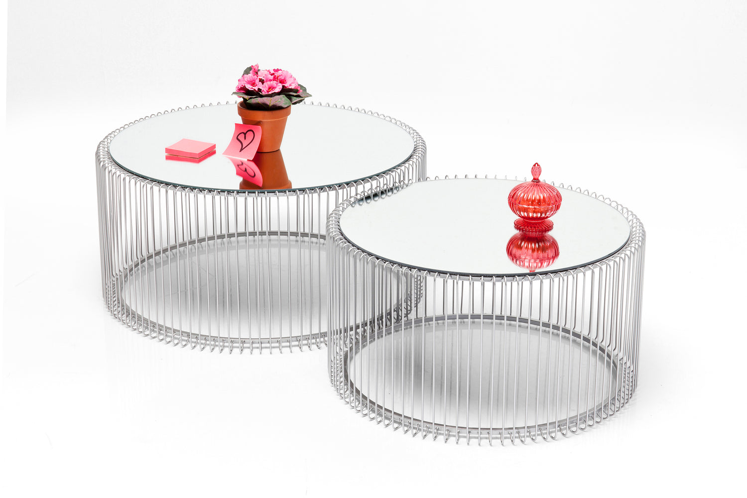 Coffee Table Wire Silver (2/Set)