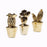 Deco Cactus Gold Glossy Small Assorted
