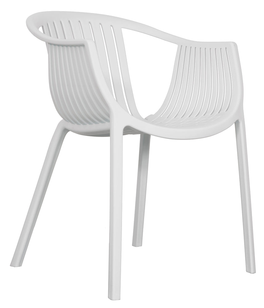 white outdoor armchair