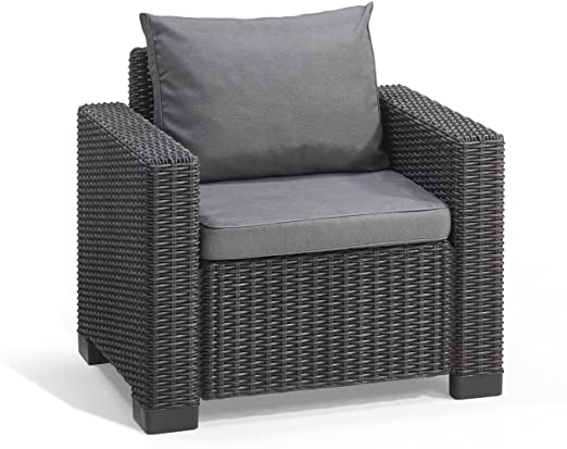 Grey outdoor armchair
