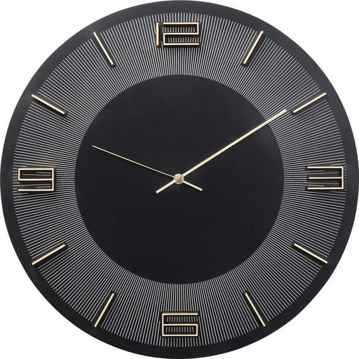 Wall Clock Leonardo Black/Gold