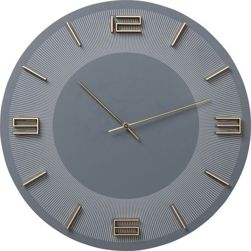 Wall Clock Leonardo Grey/Gold